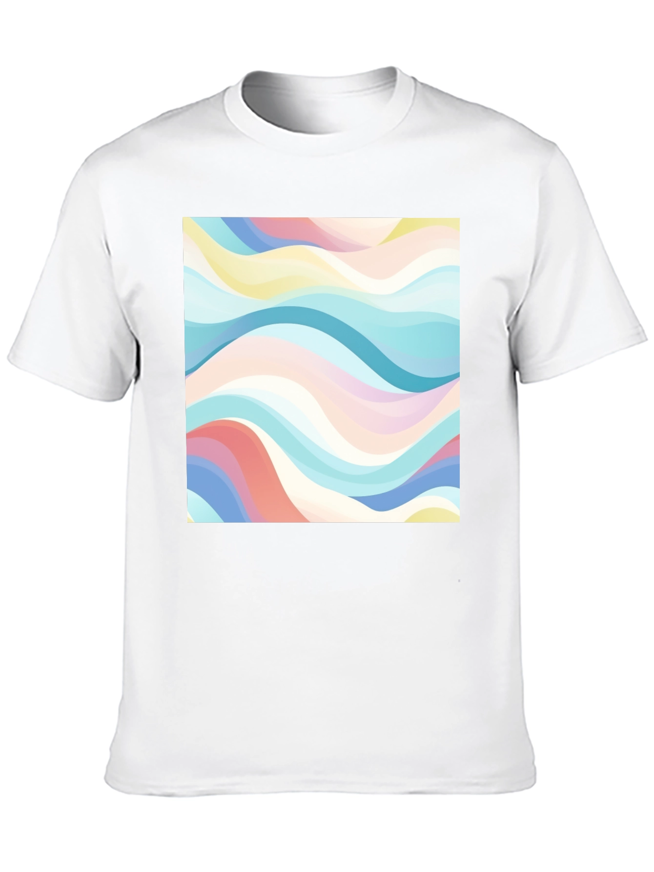 Black Retro Wave Print Black T-Shirt - Casual Style view 10