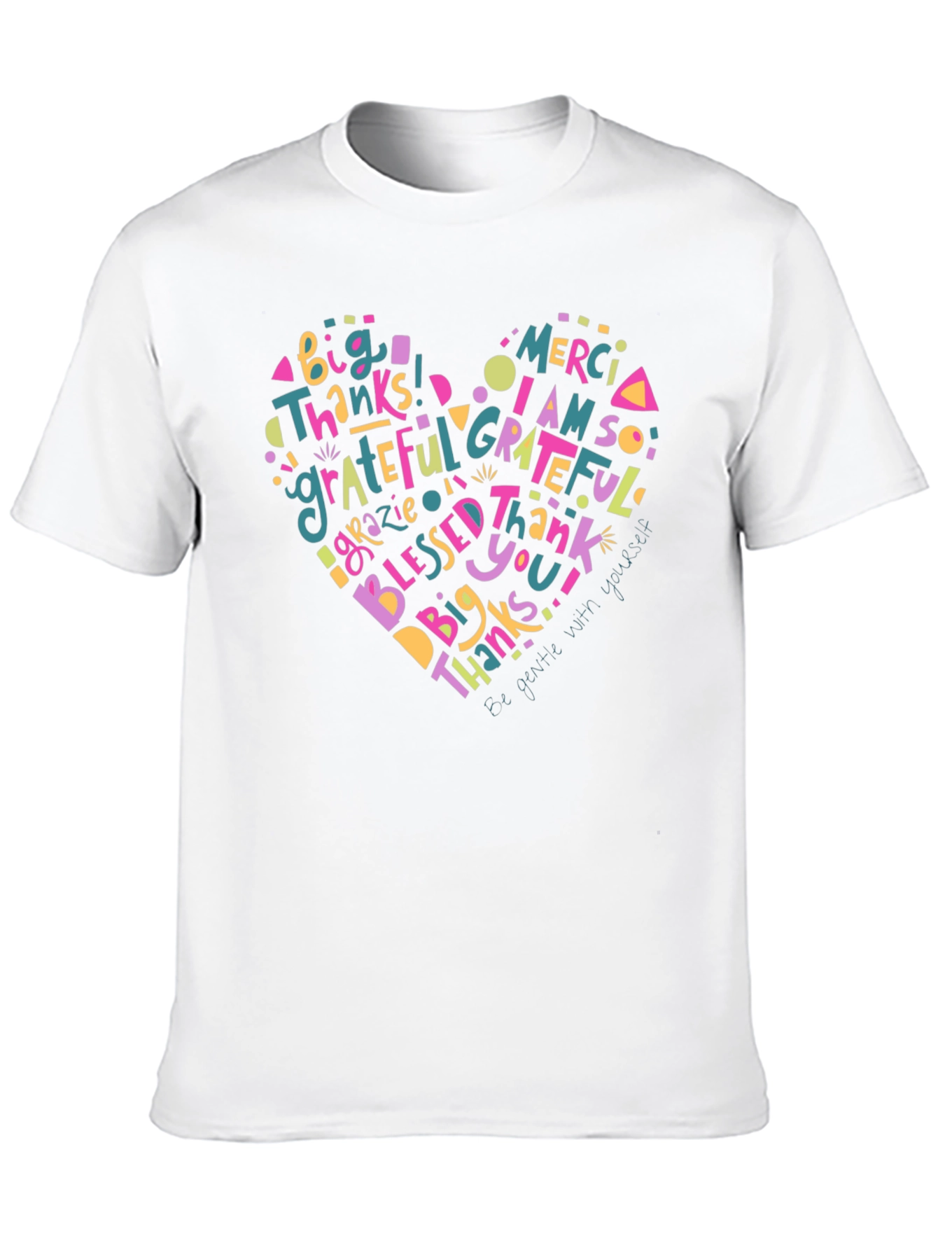 Grateful Heart Graphic T-Shirt - Men's Casual Tee - 10