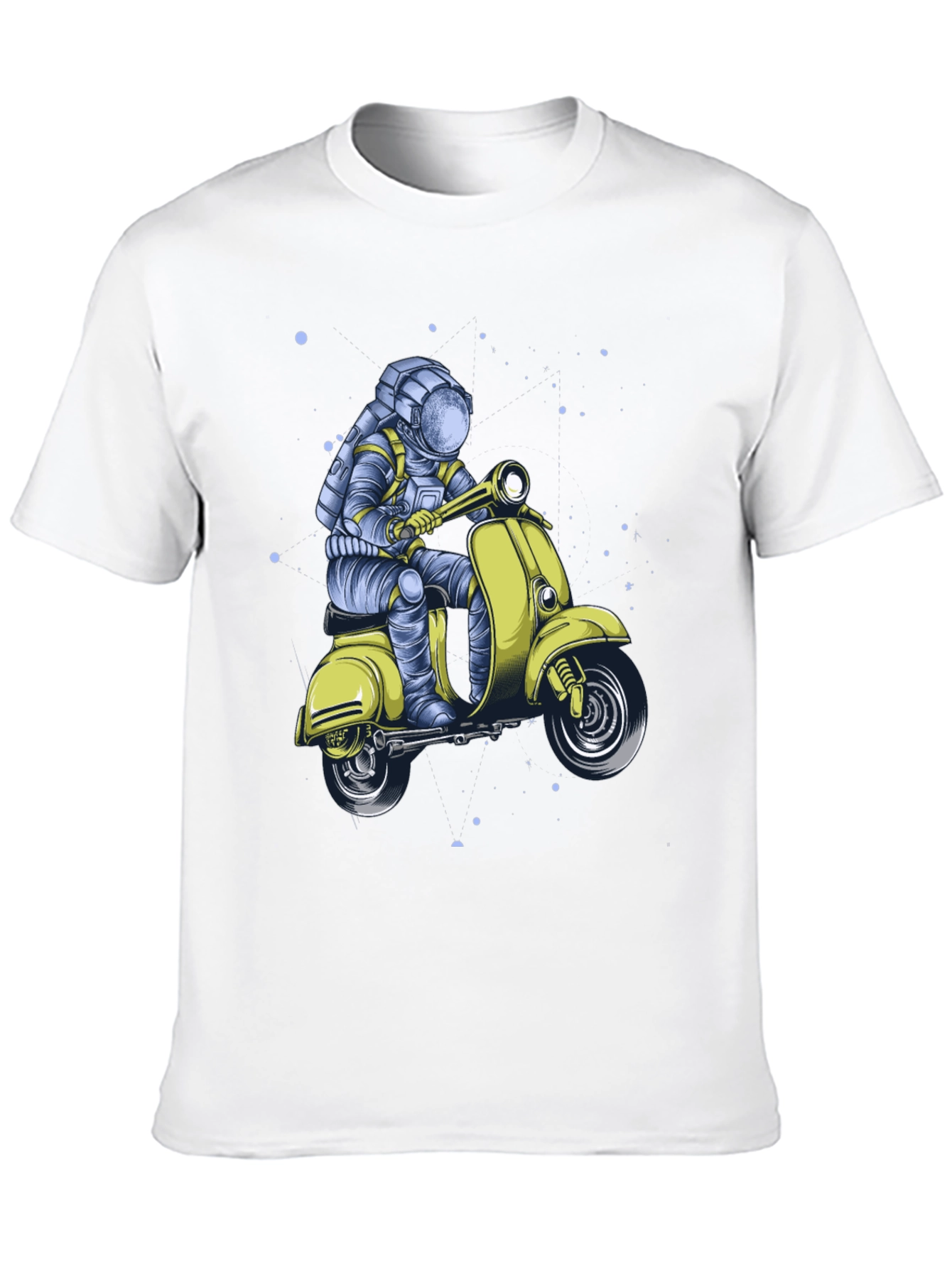 Black Astronaut on Scooter Graphic Tee - Black view 10