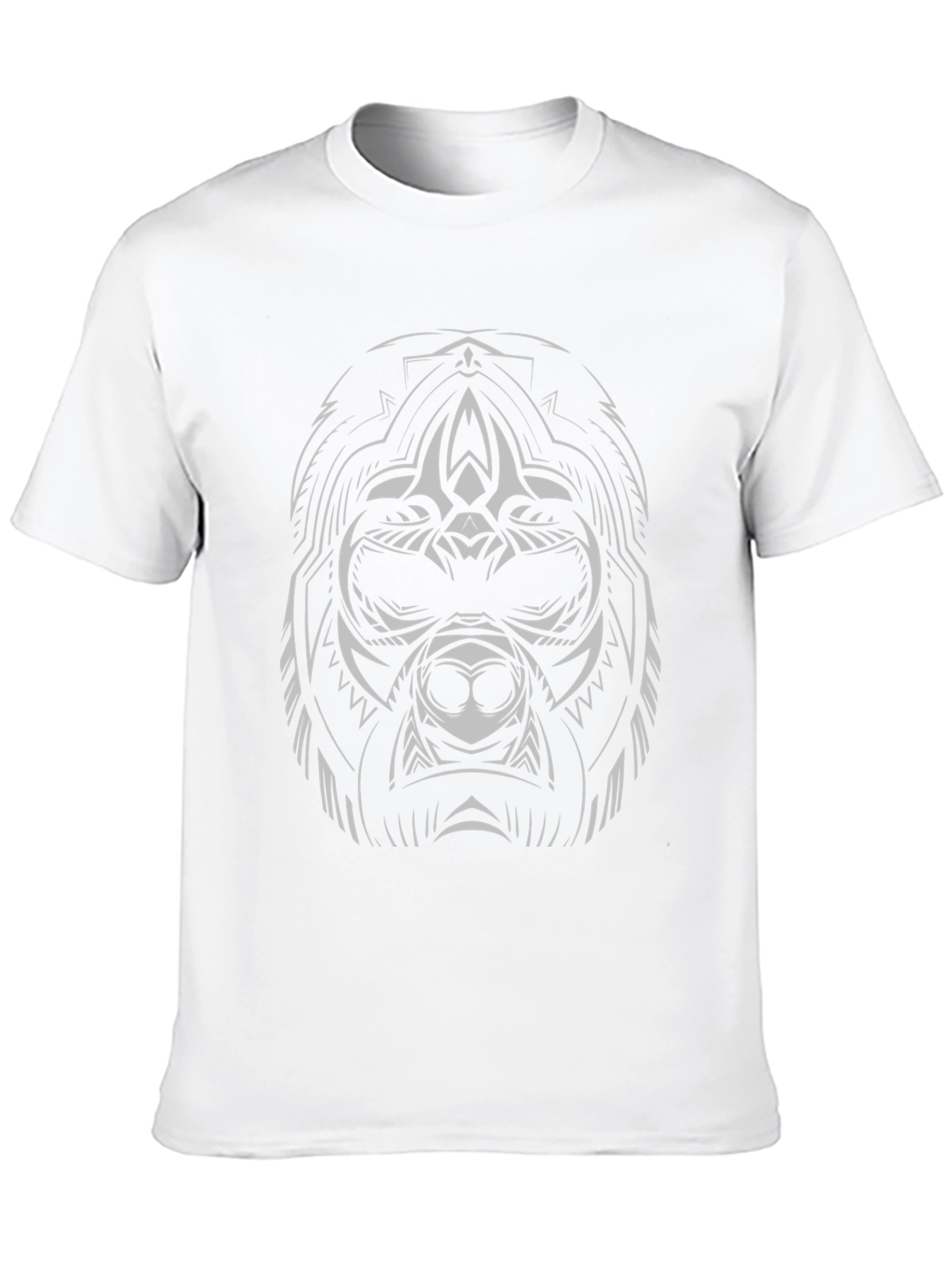 Black Tribal Gorilla Graphic Tee - Black view 10