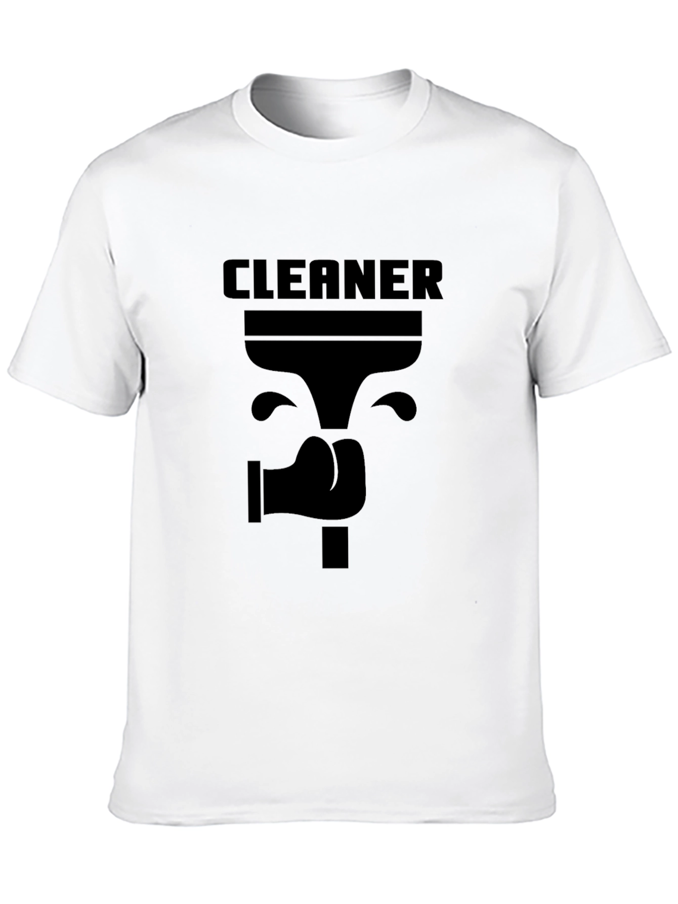 Black Cleaner Graphic T-Shirt - Novelty Design view 10