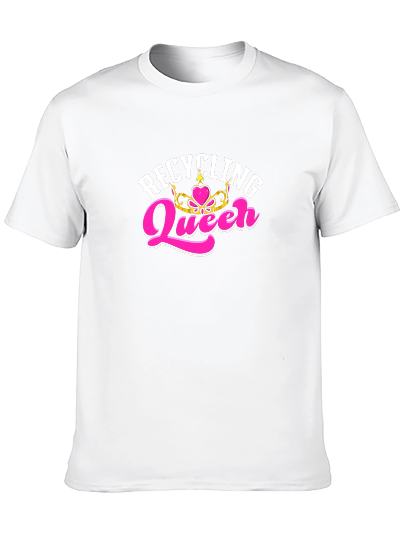 Black Recycling Queen T-Shirt - Black Tee view 10