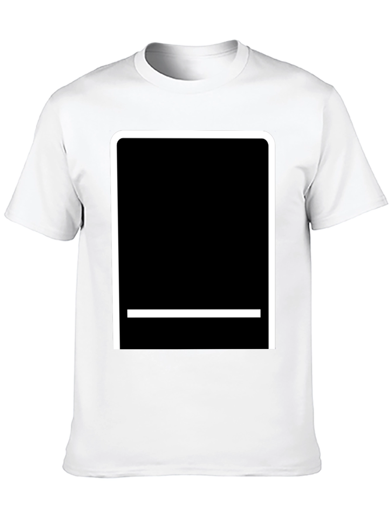 Black Modern Black T-Shirt with White Graphic Design view 10