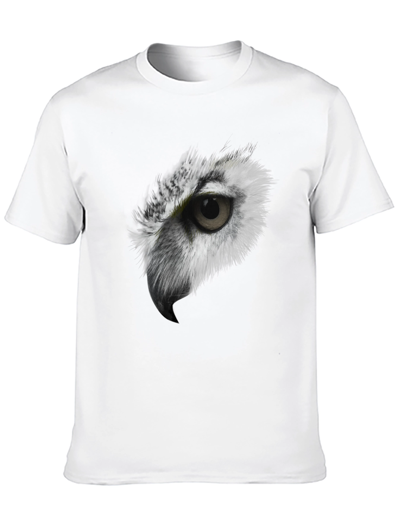 Black Owl Eye Graphic Black T-Shirt - Men's Short Sleeve Tee view 10