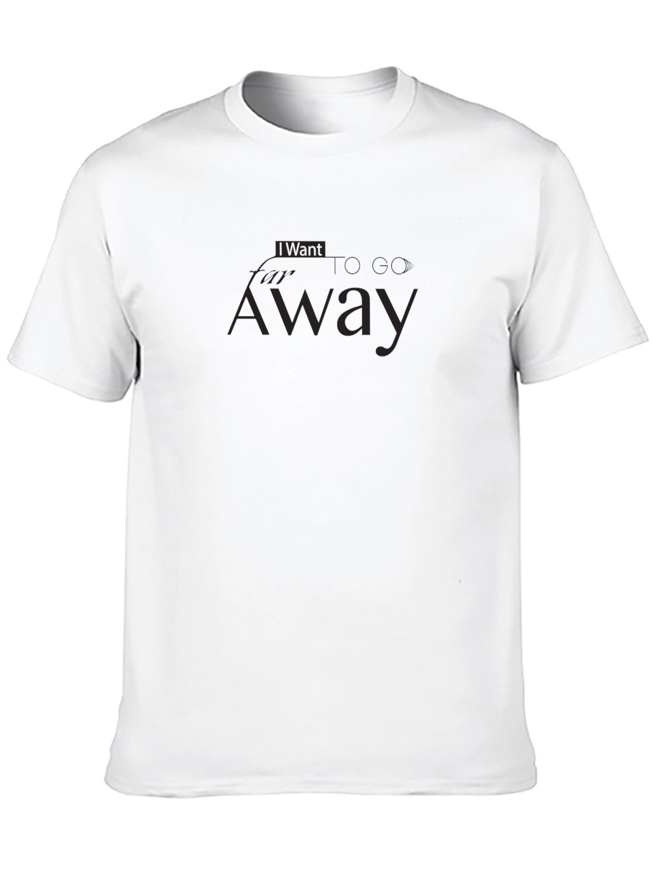 Black I Want To Go Away Graphic T-Shirt view 10