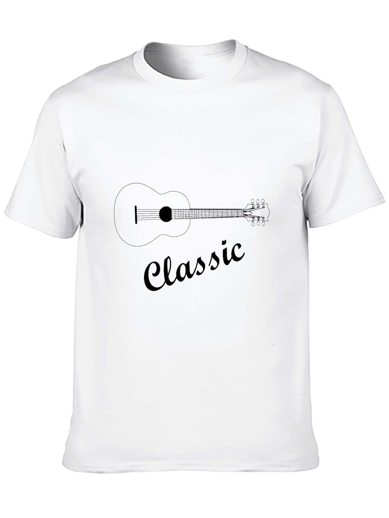 Black Classic Guitar Graphic Tee - Casual Style view 10