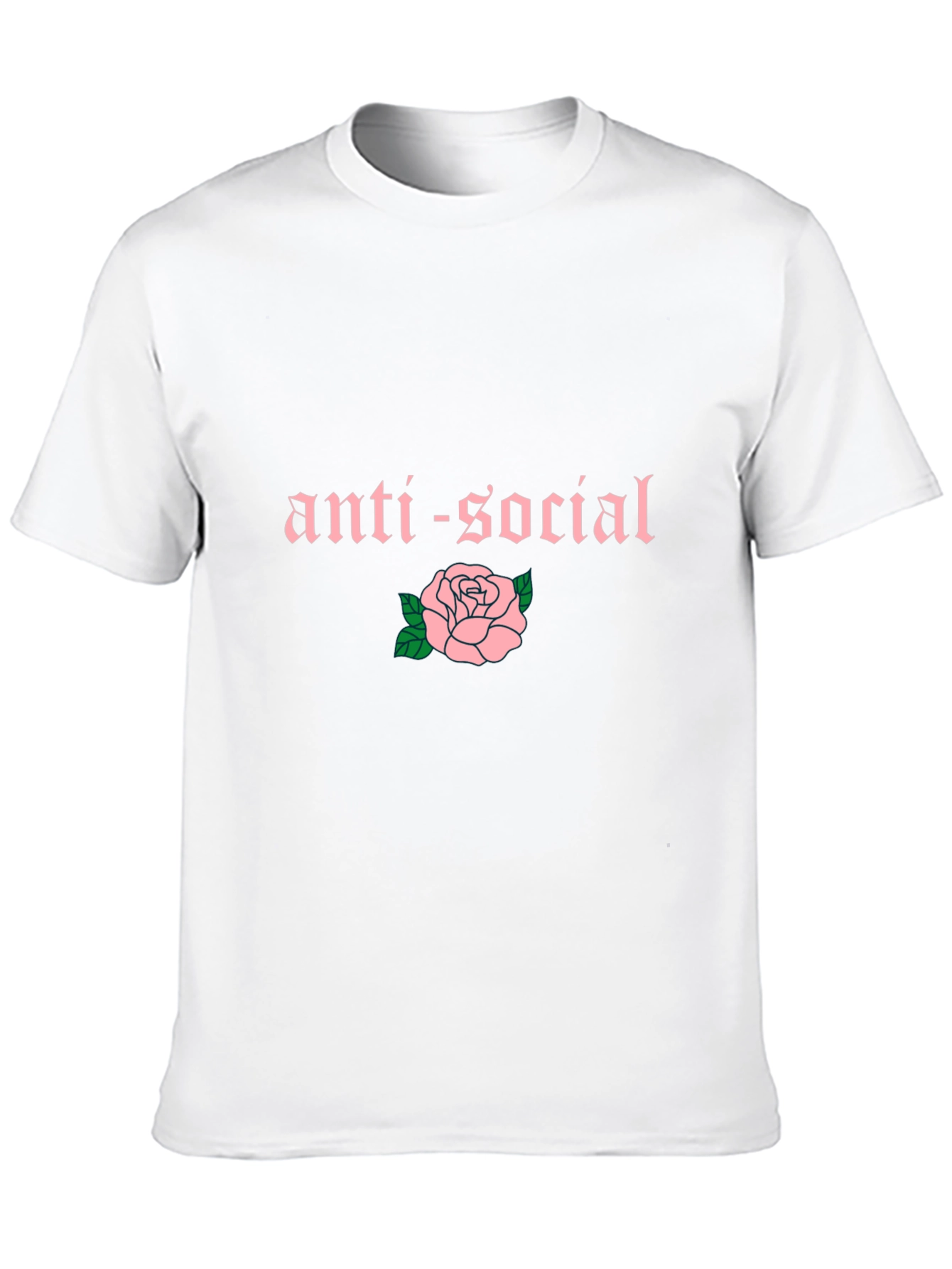 Black Anti-Social Rose Graphic Tee - Trendy Emo Aesthetic view 10