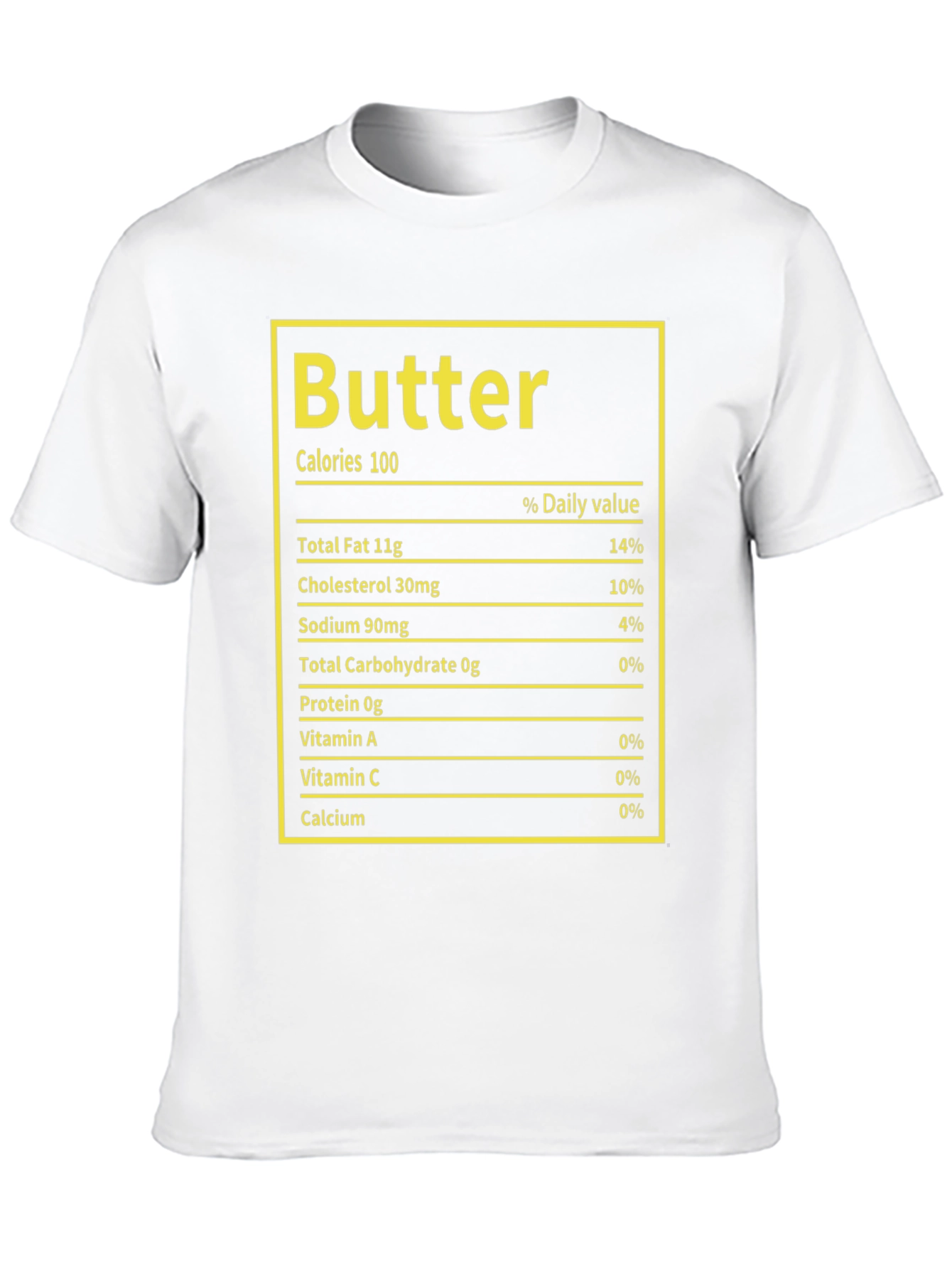 Black Butter Nutrition Facts T-Shirt - Foodie Humor Tee view 10