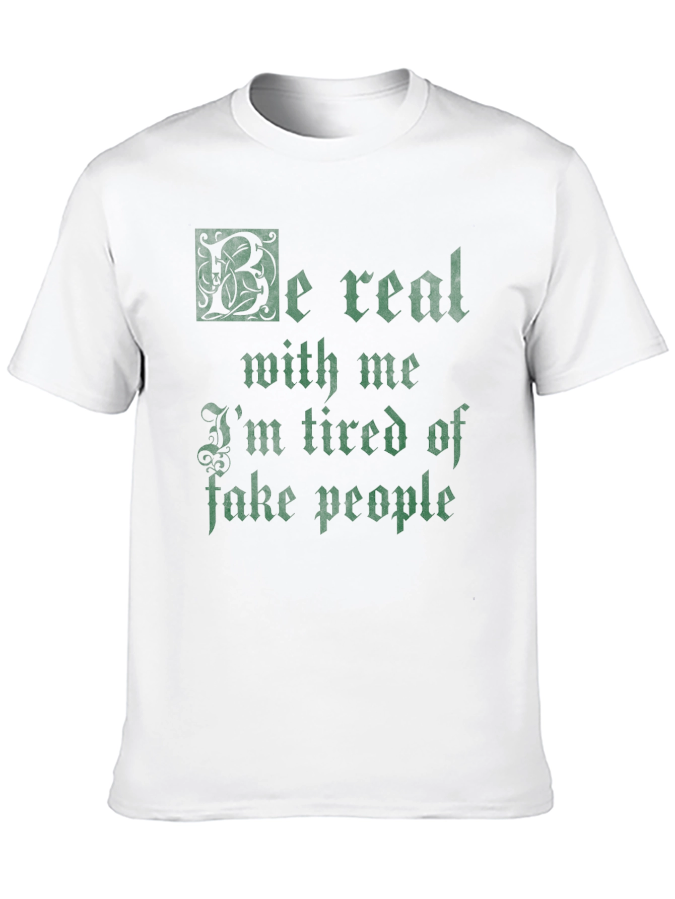 Black Be Real Men's Graphic T-Shirt view 10