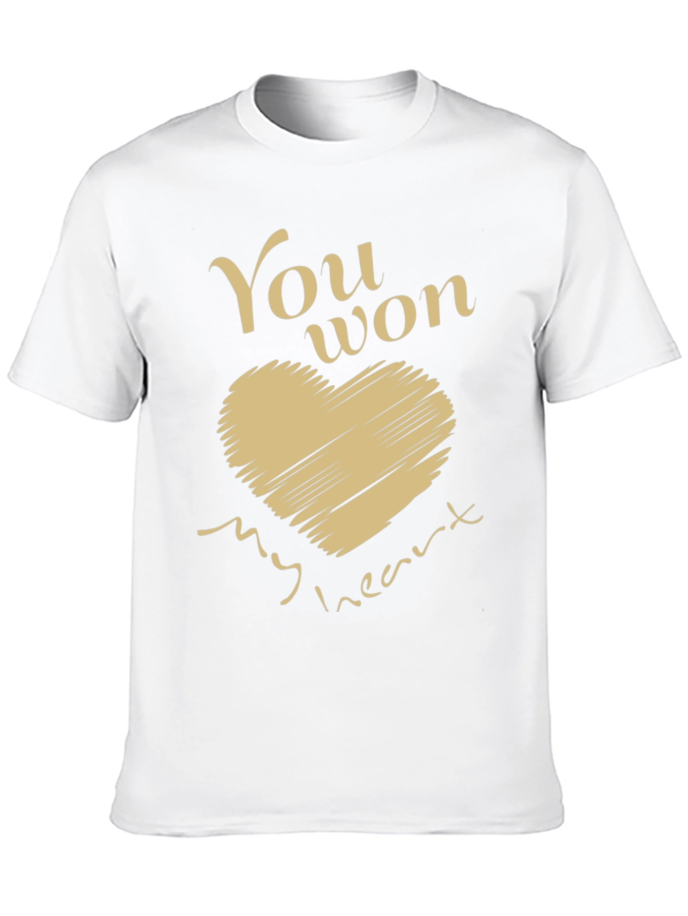 Black You Won My Heart Graphic Tee - Men's Black T-Shirt view 10