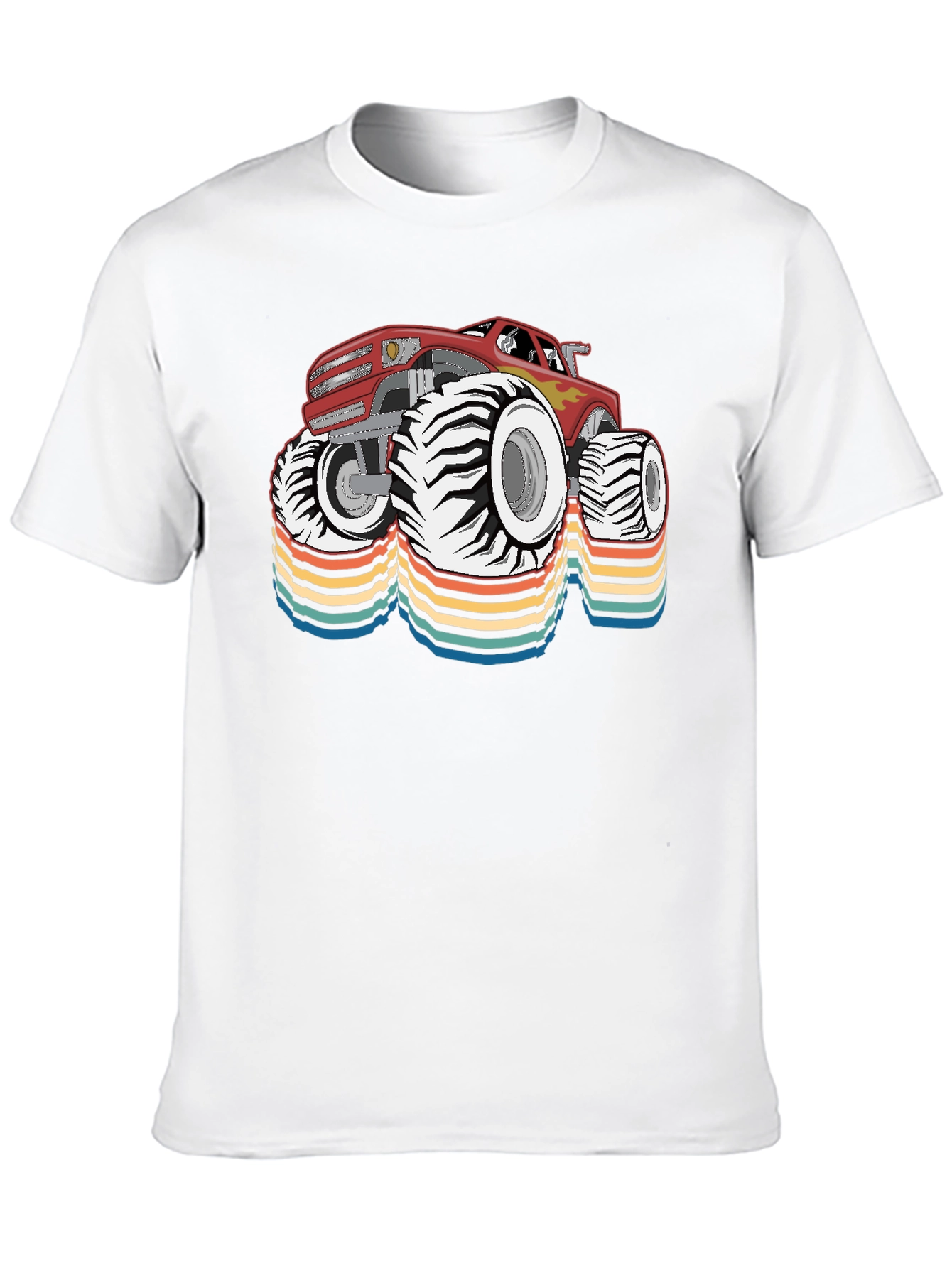 Black Retro Monster Truck Graphic Tee view 10