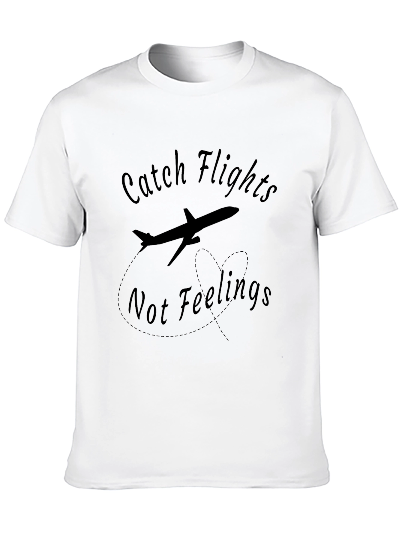 Black Catch Flights Not Feelings Black Tee view 10