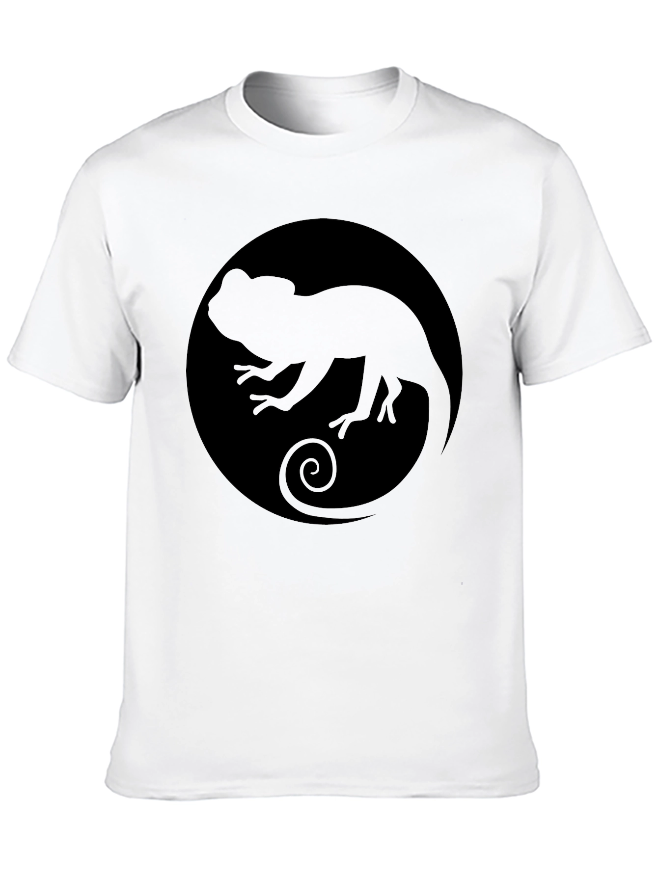 Black Chameleon Circle Graphic Tee - Black view 10