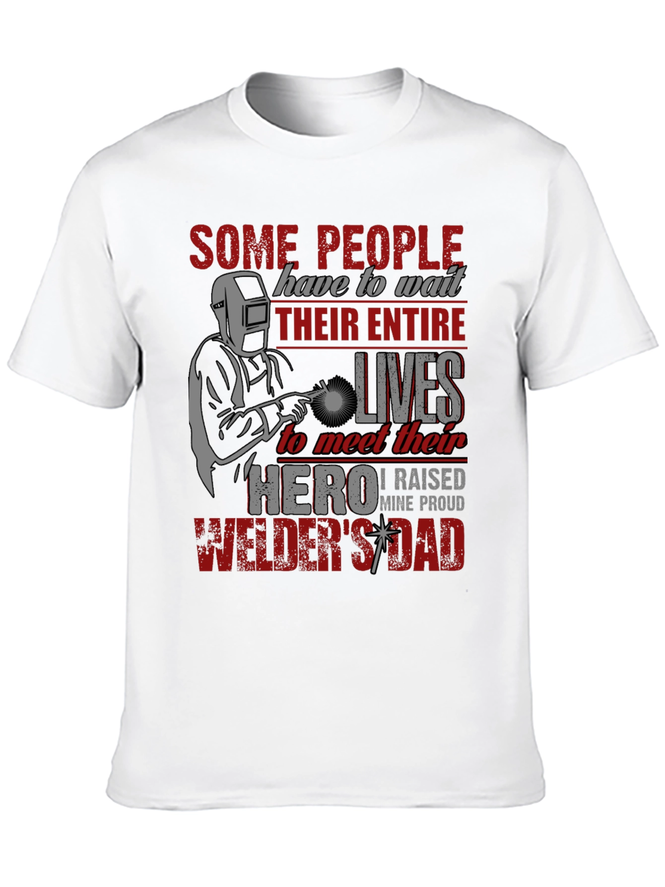 Black Welder's Dad T-Shirt - Proud Father's Day Gift view 10