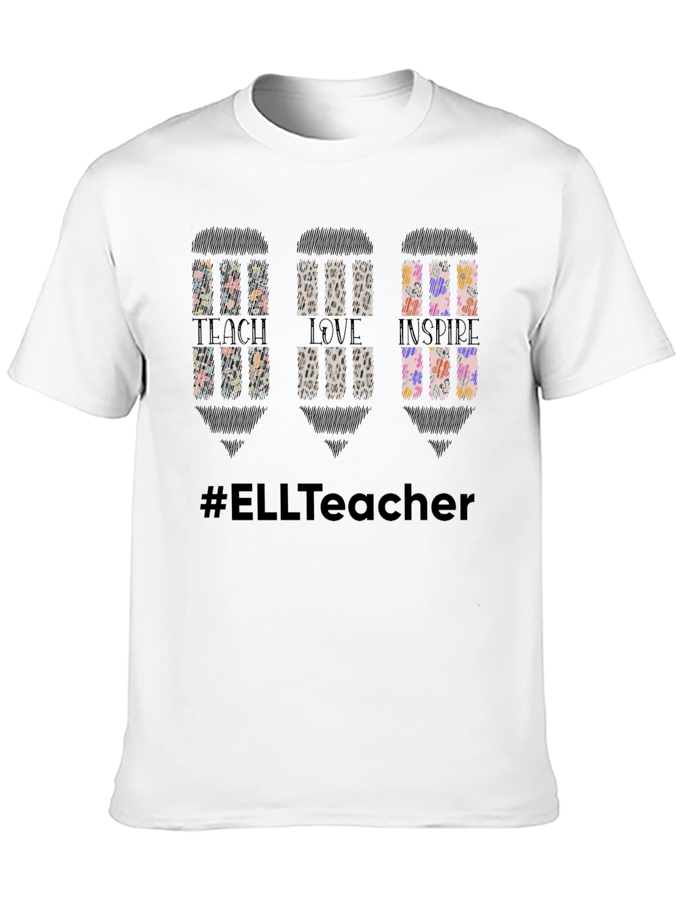 Black Teacher Life T-Shirt - Teach Love Inspire - ELL Teacher view 10