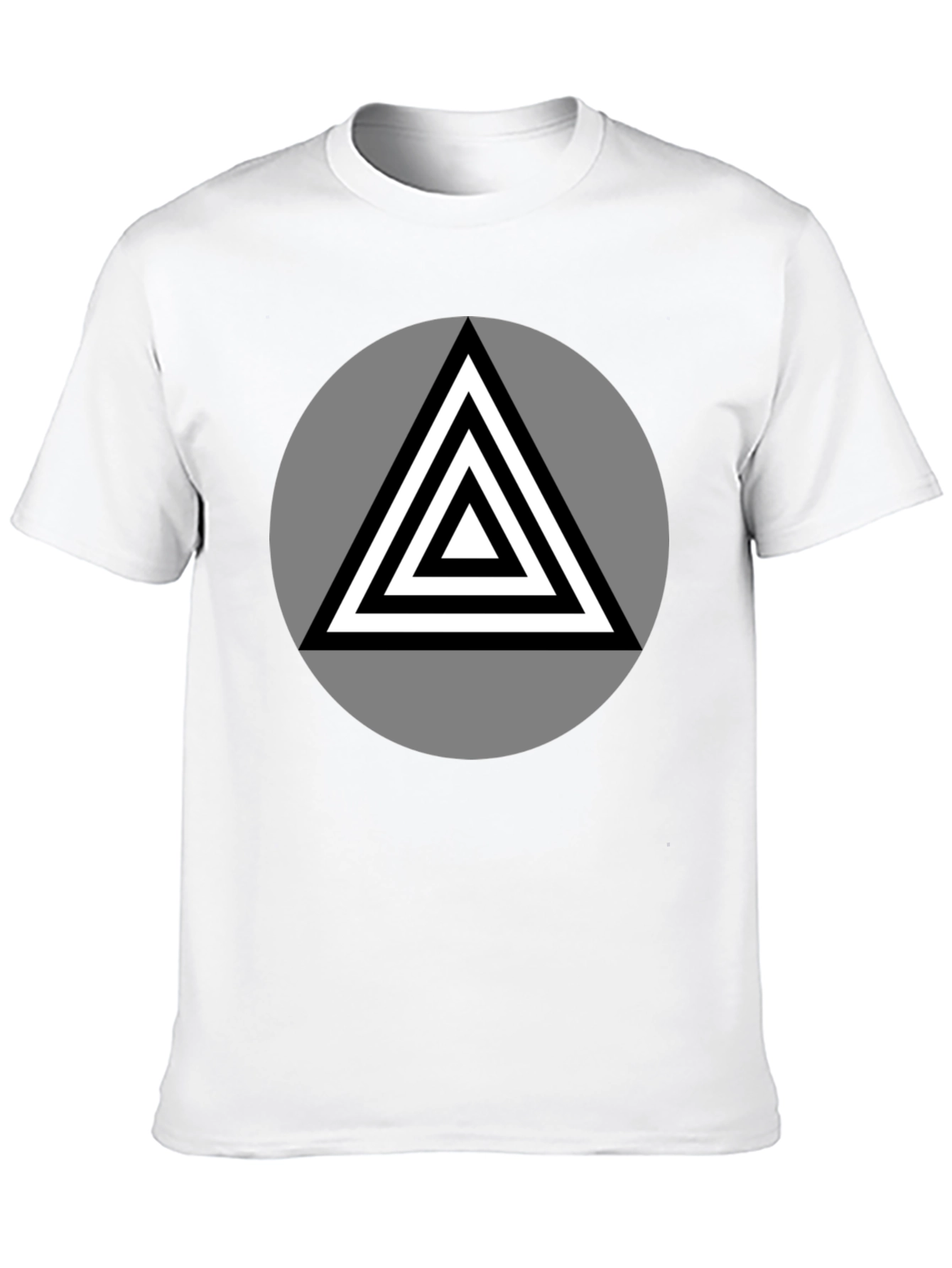 Black Geometric Triangle Graphic T-Shirt view 10