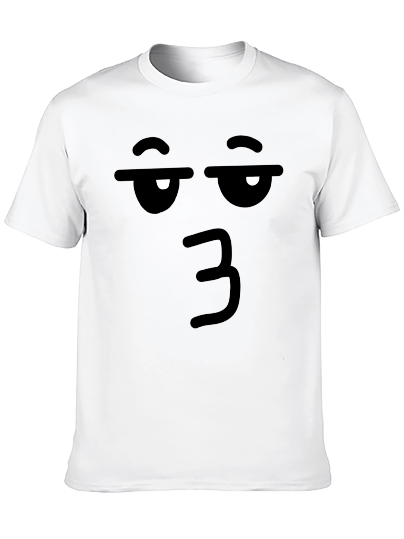 Black Funny Face Emoji Black T-Shirt view 10