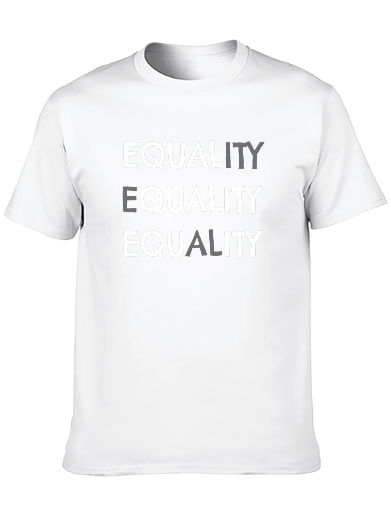 Black Equality Graphic Print Crew Neck T-Shirt view 10