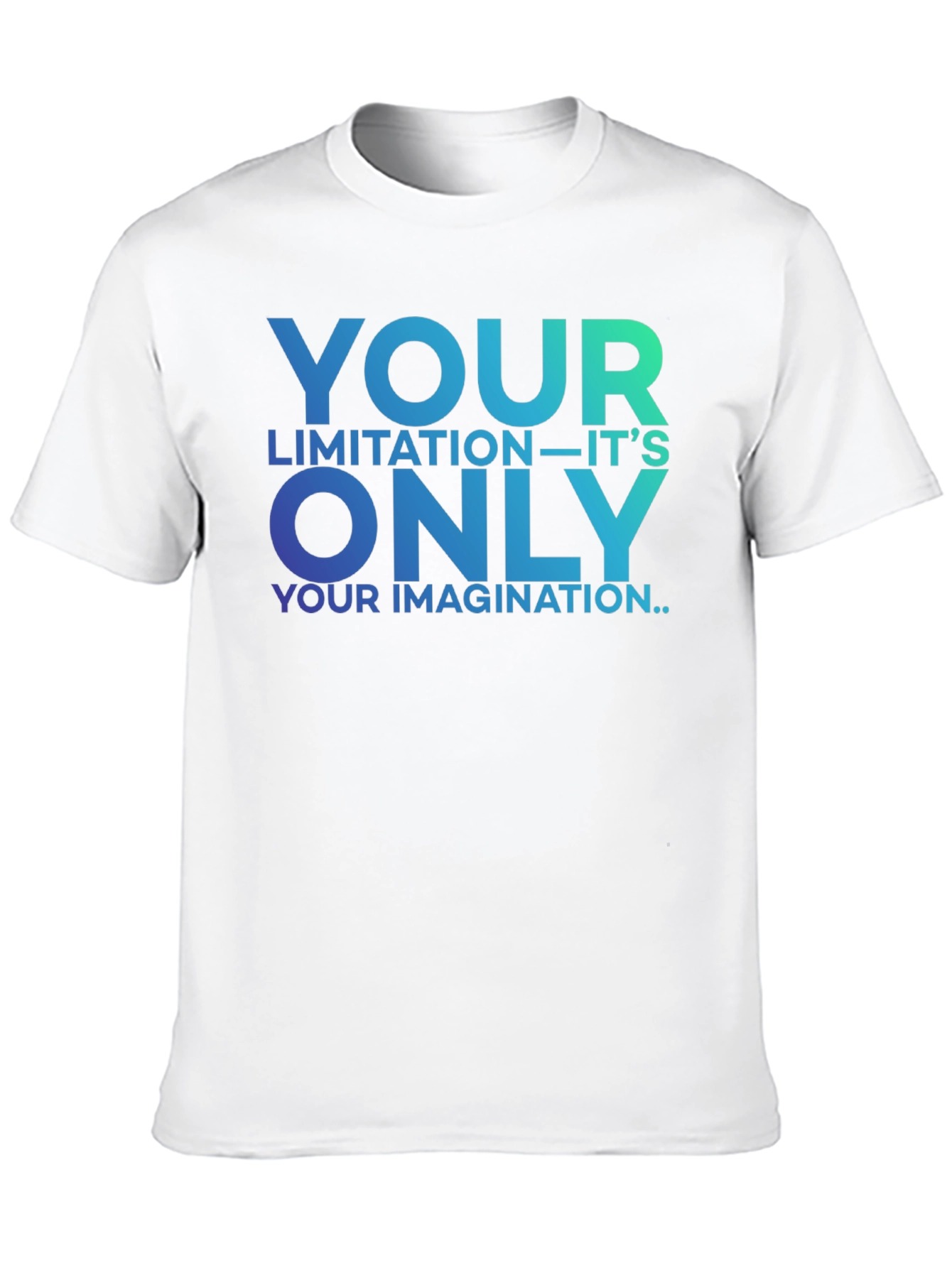 Black Inspirational Graphic Tee - Your Only Limitation T-Shirt view 10