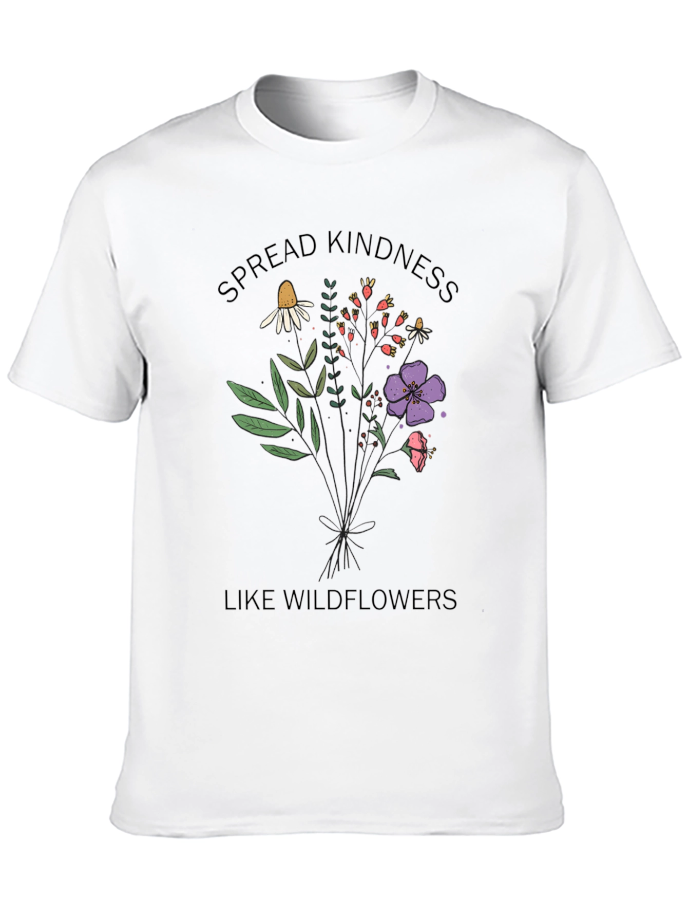 Black Spread Kindness Wildflower Graphic Tee view 10