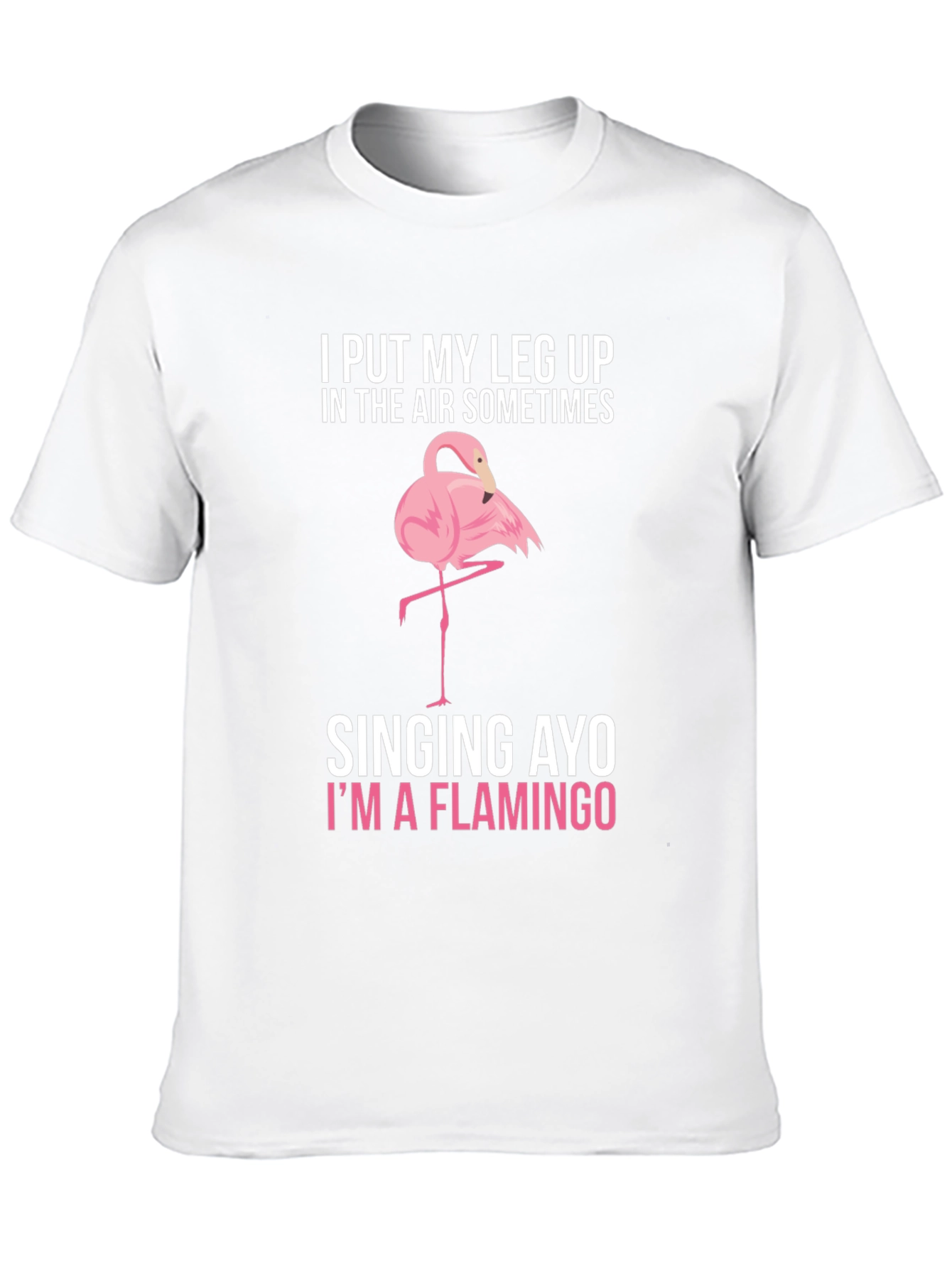 Black Funny Flamingo Graphic T-Shirt - Leg Up In The Air! view 10