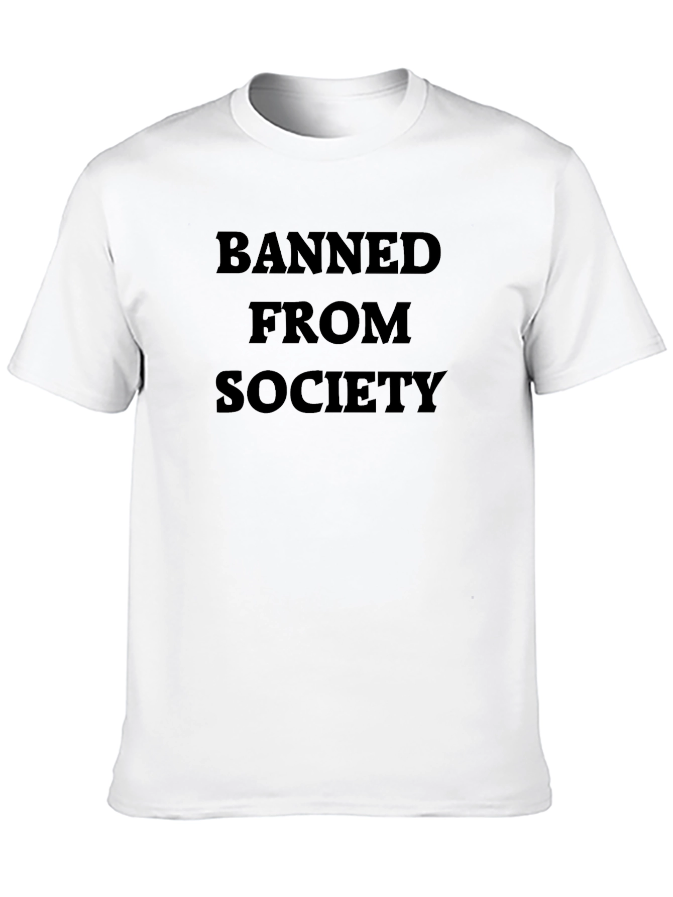 Black Banned From Society Graphic T-Shirt - Black view 10