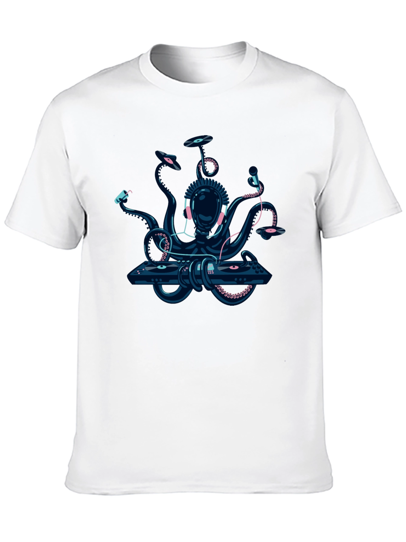 Black DJ Octopus Graphic Tee - Black view 10