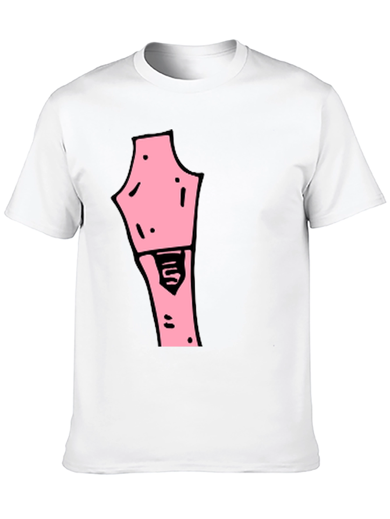 Black Unique Pink Graphic Print Black T-Shirt view 10