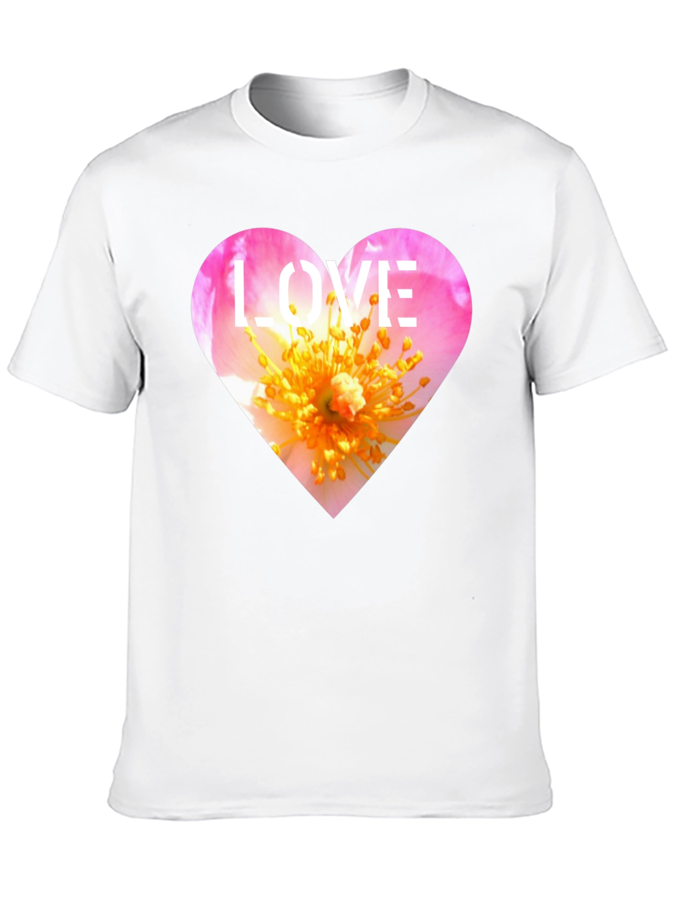 Black Love Heart Floral T-Shirt - Stylish Graphic Tee view 10