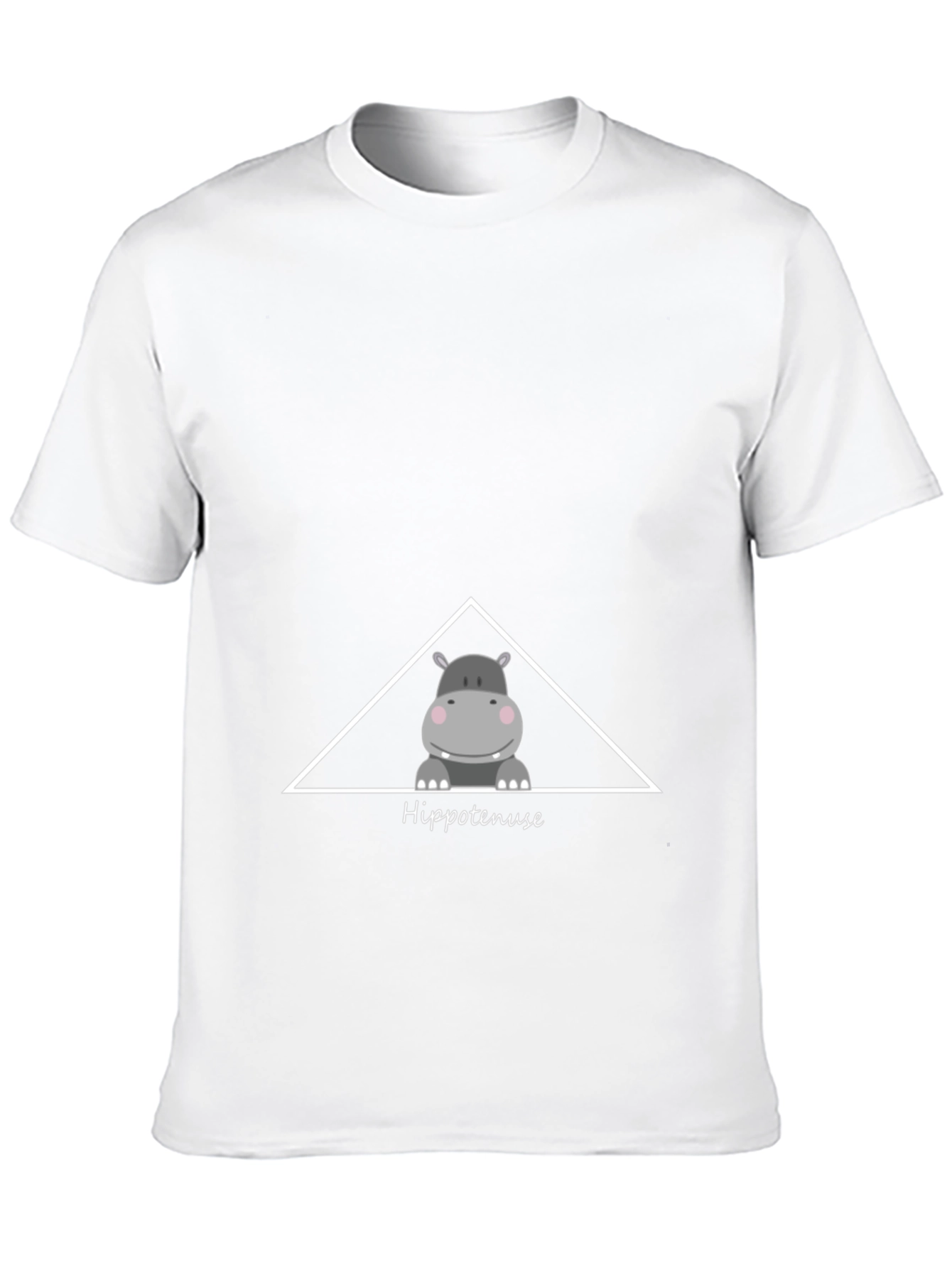 Black Hippo-tenuse T-Shirt - Funny Math Pun Graphic Tee view 10