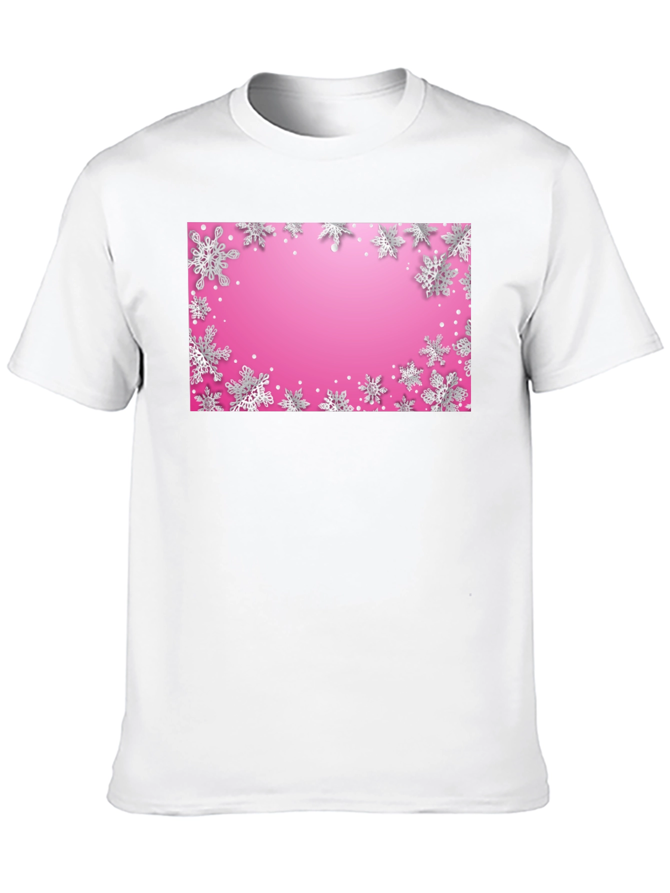 Black Snowflake Pattern Graphic Tee - Stylish Holiday Apparel view 10