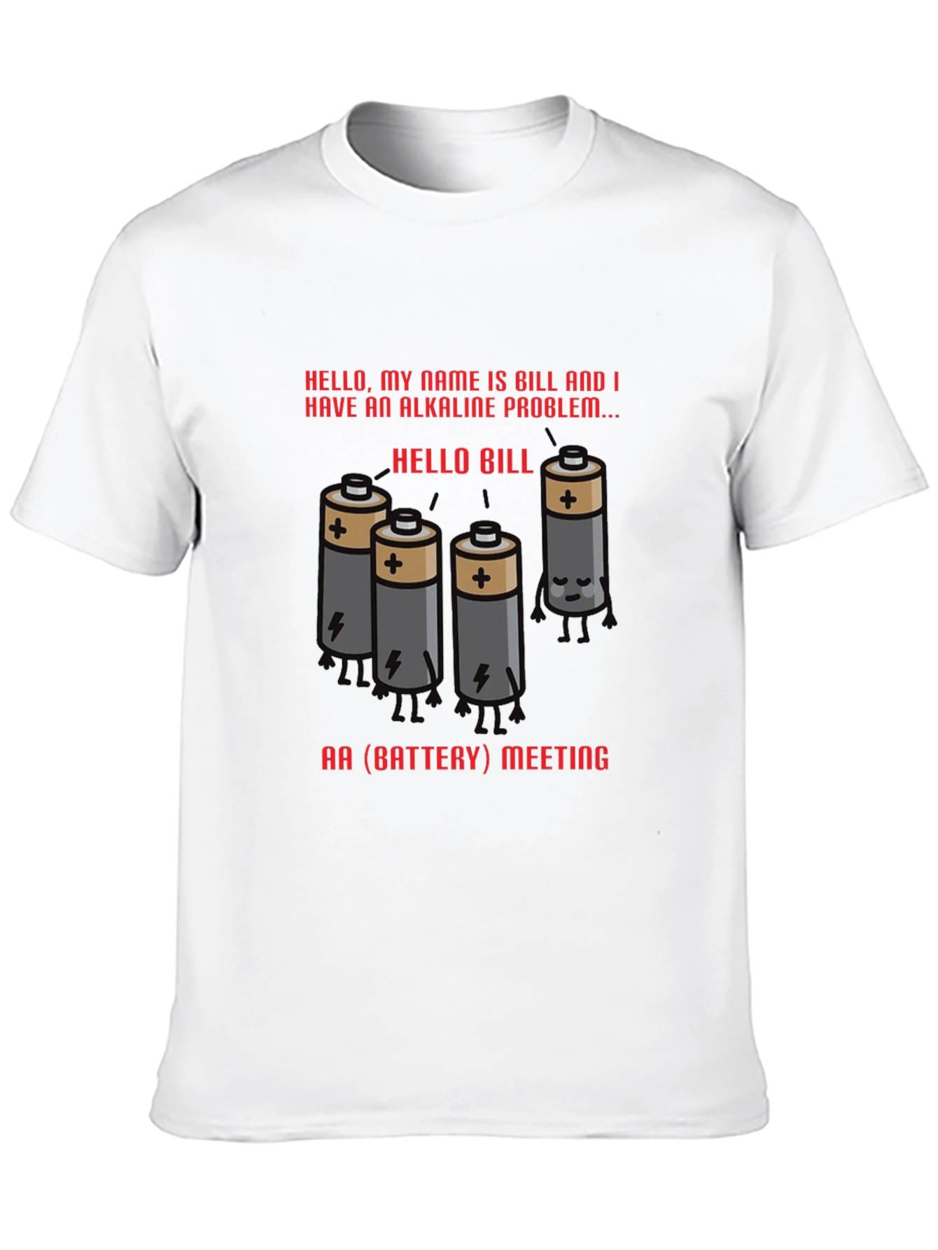 Black Alkaline Problem Battery T-Shirt view 10