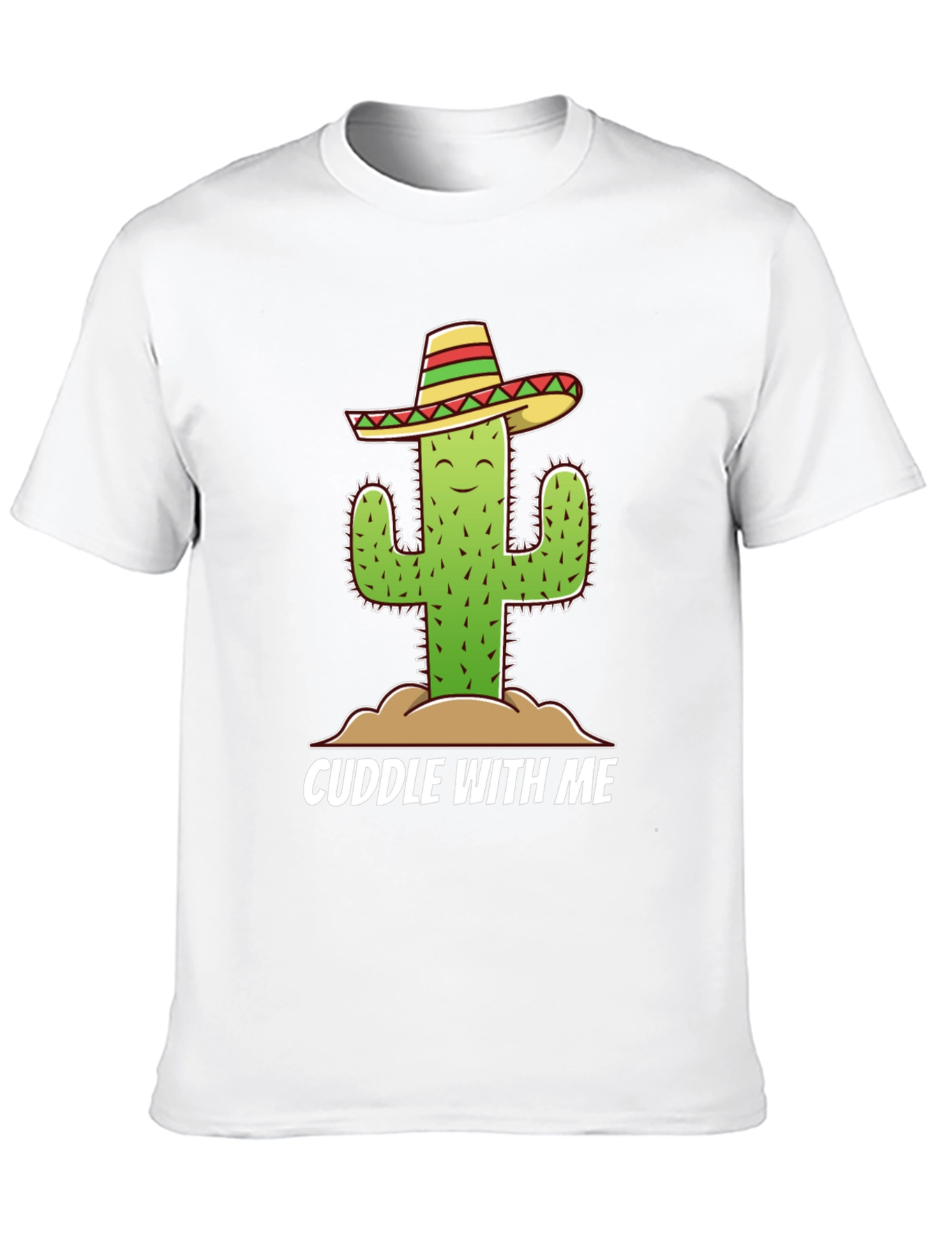 Black Cuddle Cactus T-Shirt - Funny Graphic Tee view 10