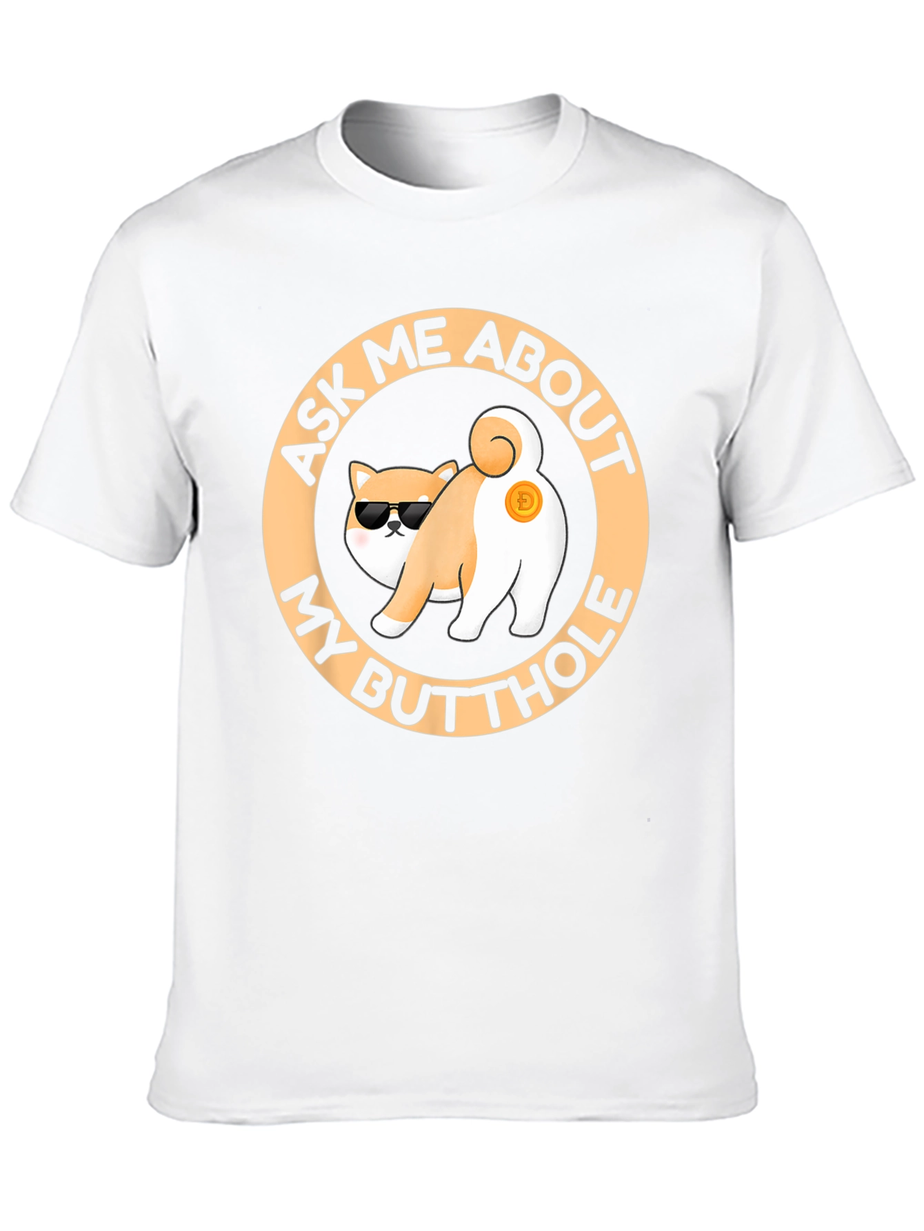 Black Funny Doge Crypto Butt T-Shirt view 10