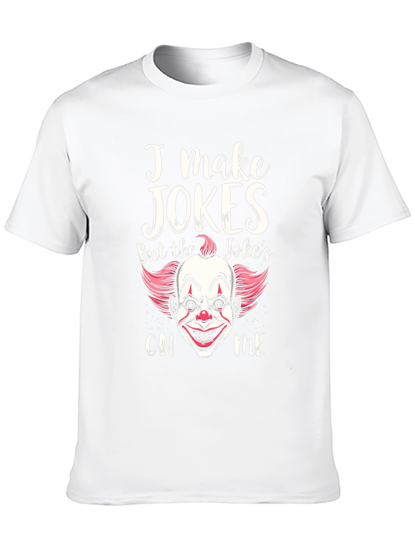 Black I Make Jokes Clown Graphic T-Shirt view 10