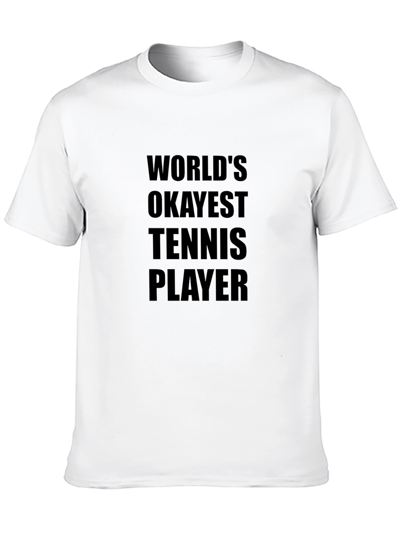 Black World's Okayest Tennis Player Graphic Tee view 10