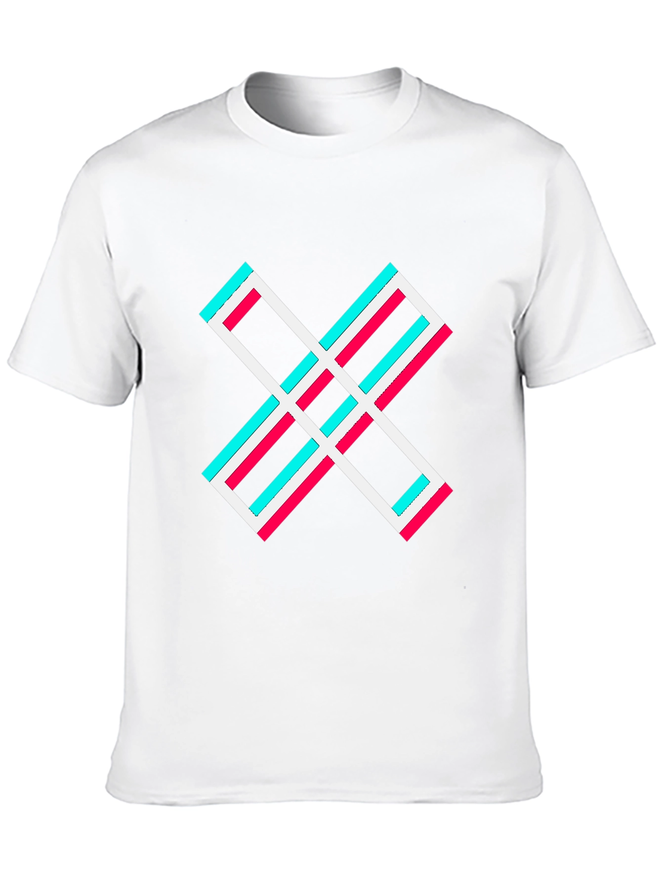 Black Abstract X Graphic Tee - Stylish Black Cotton T-Shirt view 10