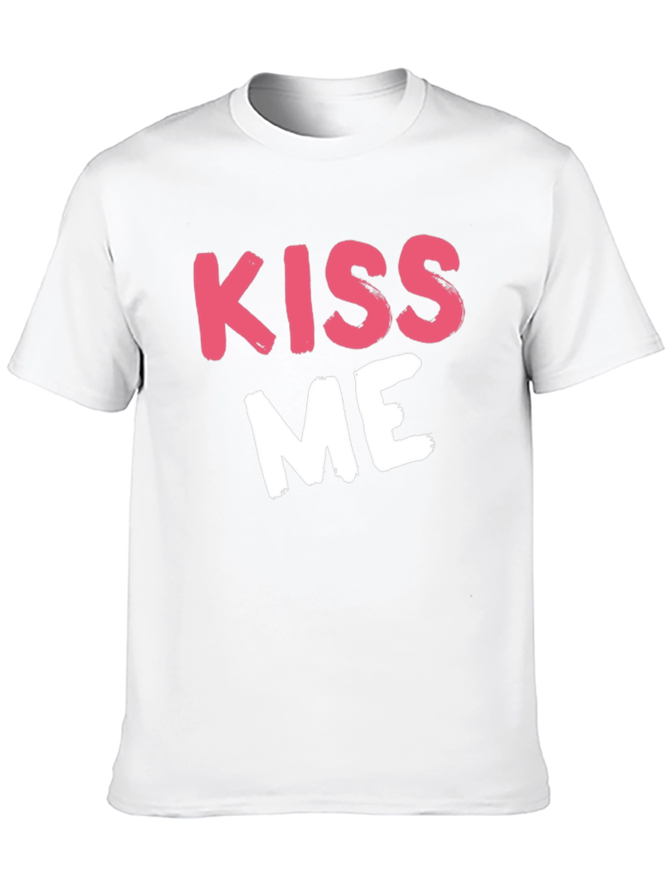 Black Kiss Me Graphic Tee - Black Crew Neck T-Shirt view 10