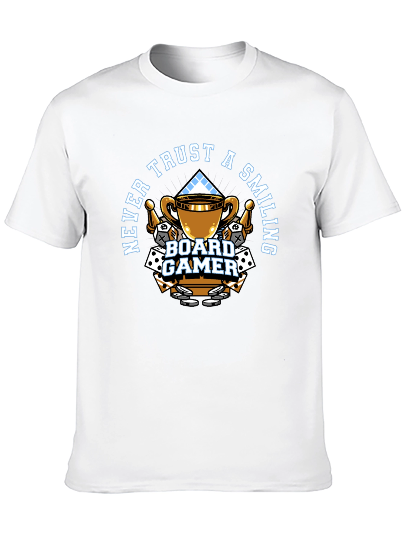 Black Never Trust A Smiling Board Gamer T-Shirt view 10