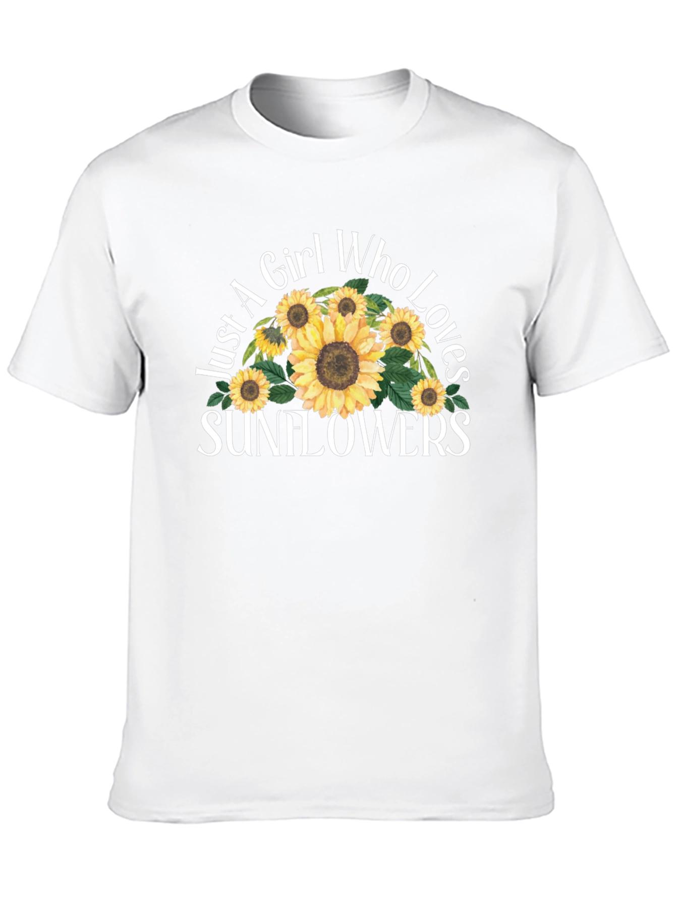 Black Sunflower Lover Graphic T-Shirt - Black Cotton Tee view 10