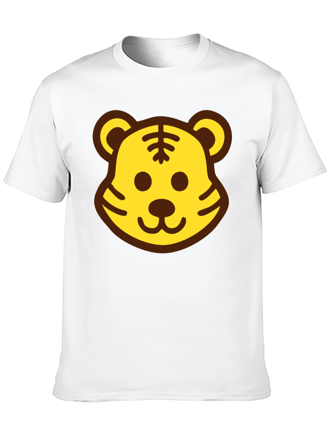 Black Fun Tiger Face Black T-Shirt view 10