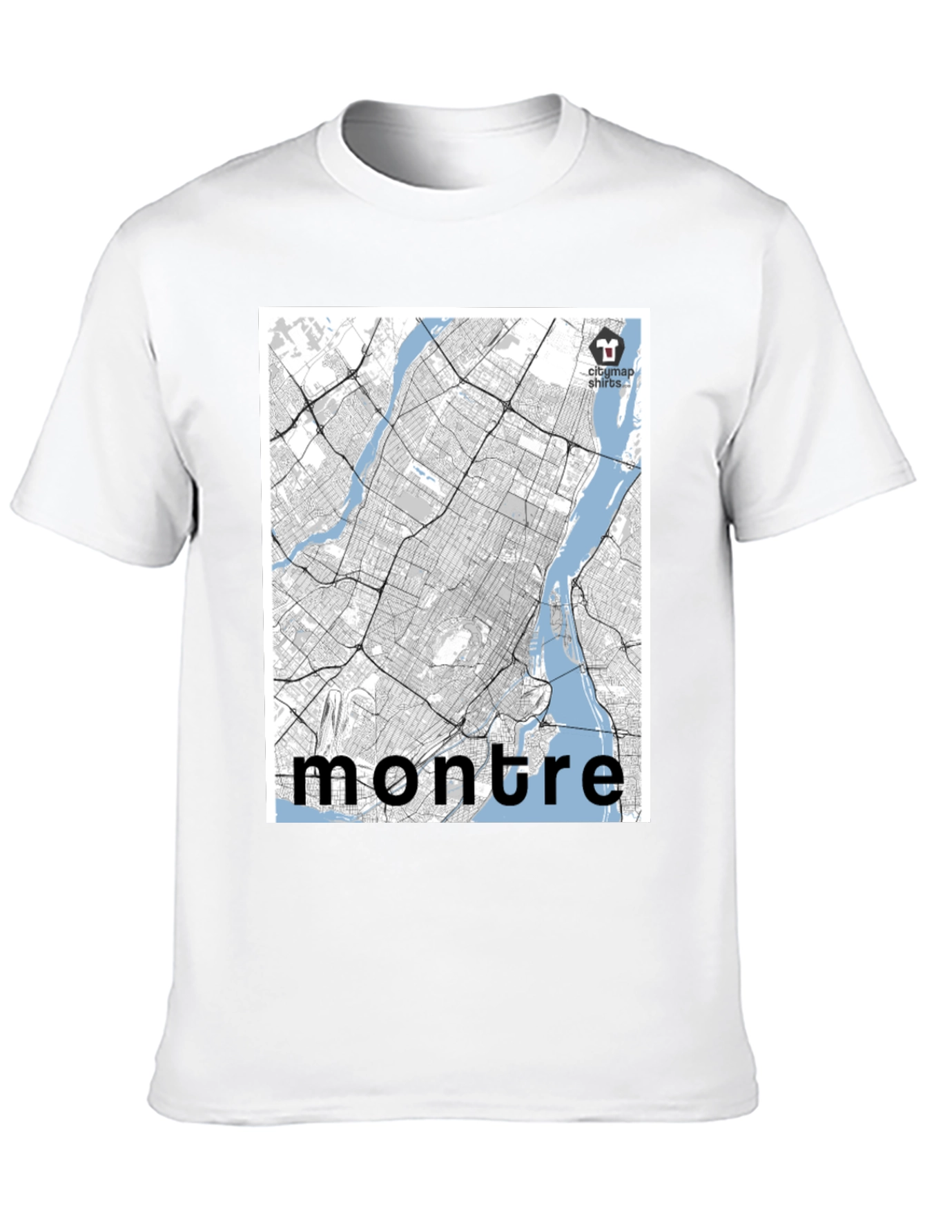 Black Montreal City Map T-Shirt - Black view 10
