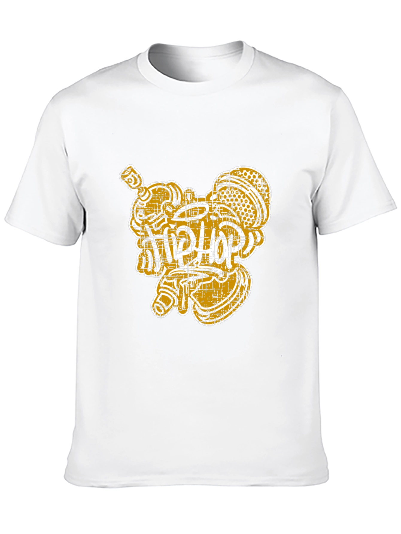 Black Unique Graphic Print Black Cotton Tee view 10