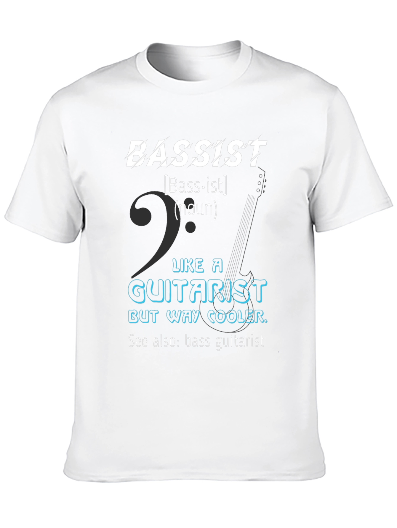 Black Bassist Definition Graphic T-Shirt view 10