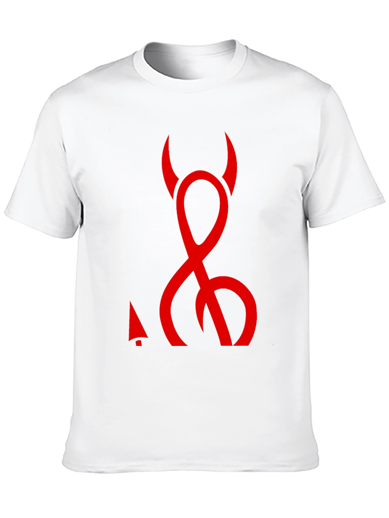 Black Devil Symbol Graphic Tee - Black Cotton T-Shirt view 10