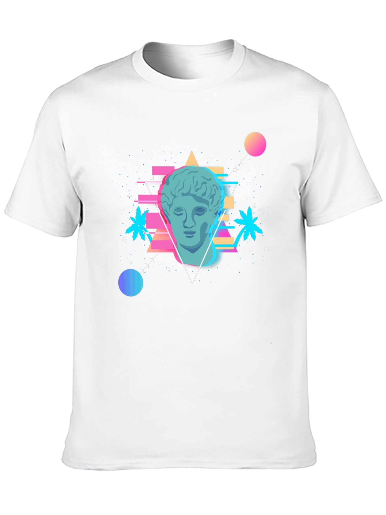 Black Vaporwave Statue T-Shirt - Retro Aesthetic Tee view 10