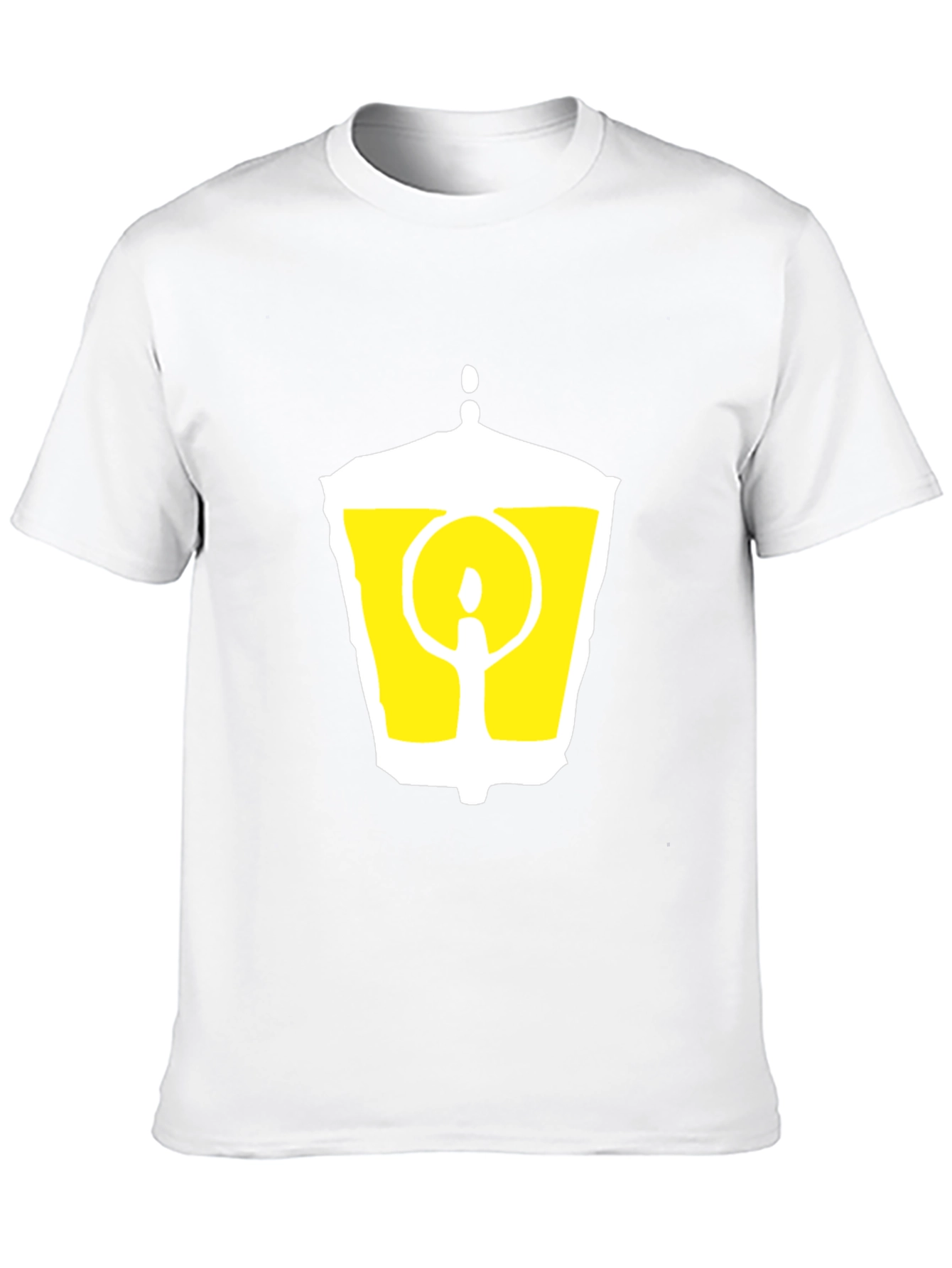 Black Black T-Shirt with Graphic Lantern Design view 10