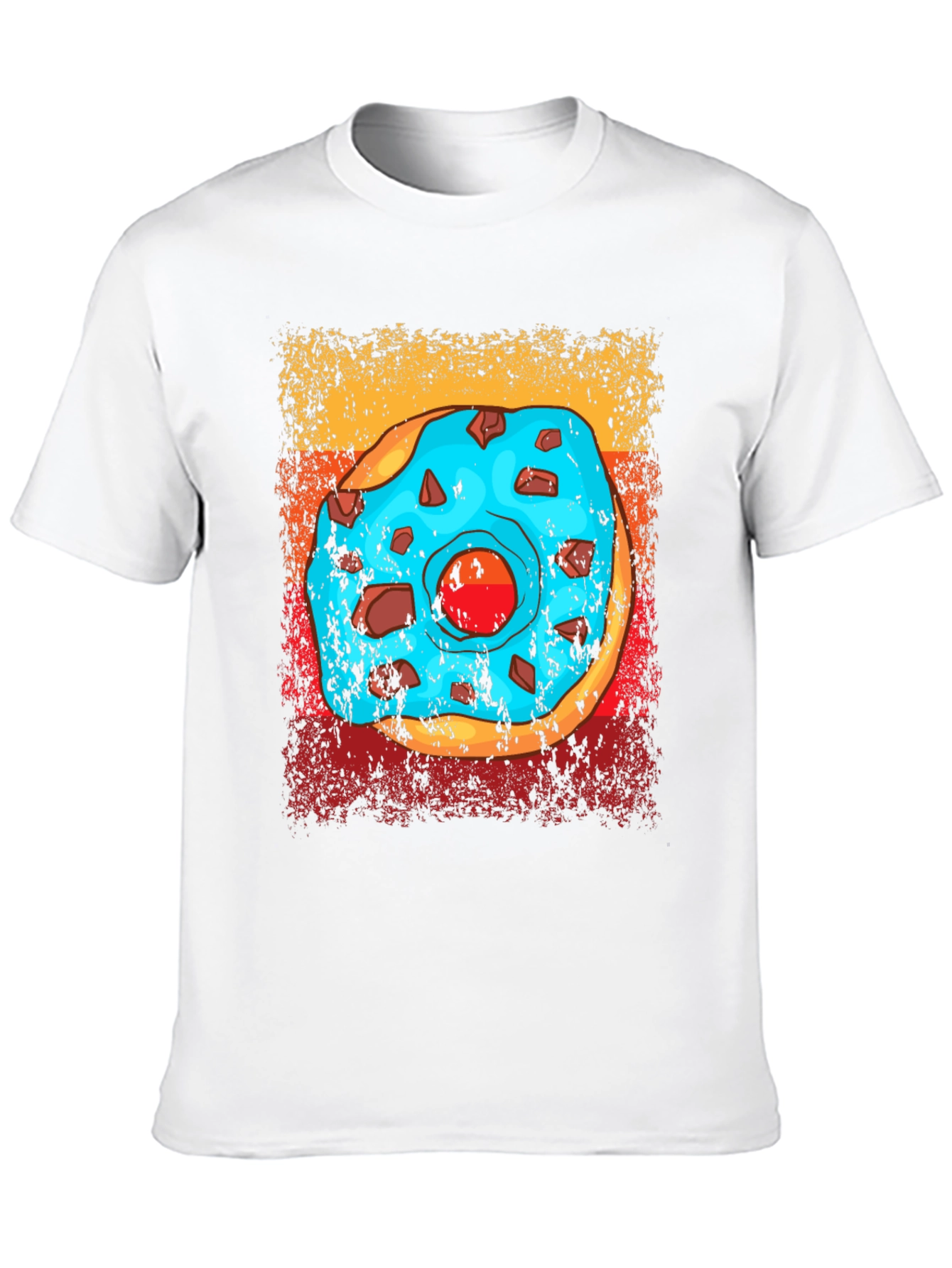 Black Donut Graphic T-Shirt - Novelty Food Tee view 10