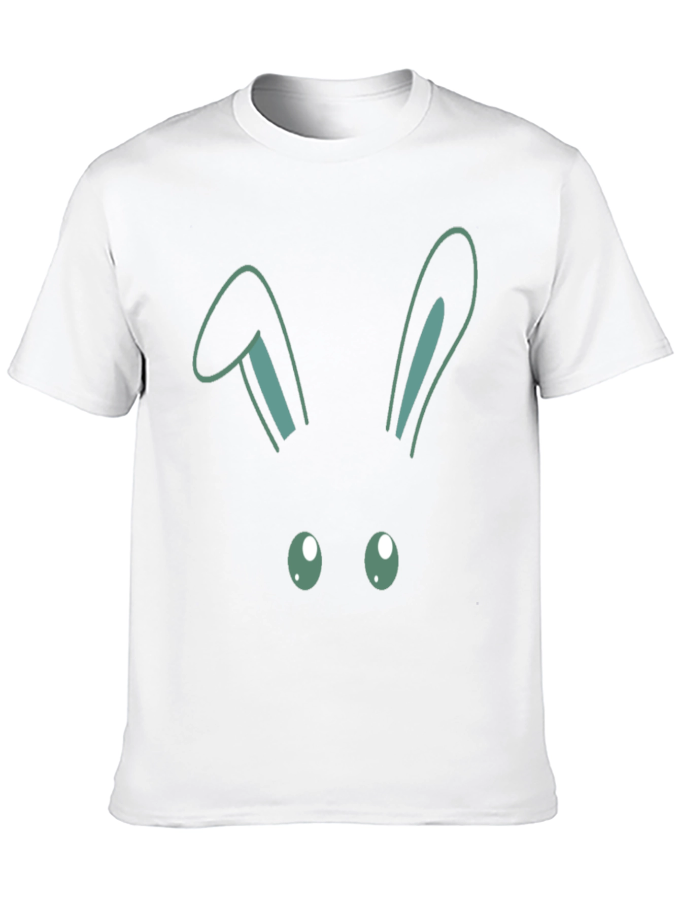 Black Cute Bunny Face Graphic T-Shirt view 10