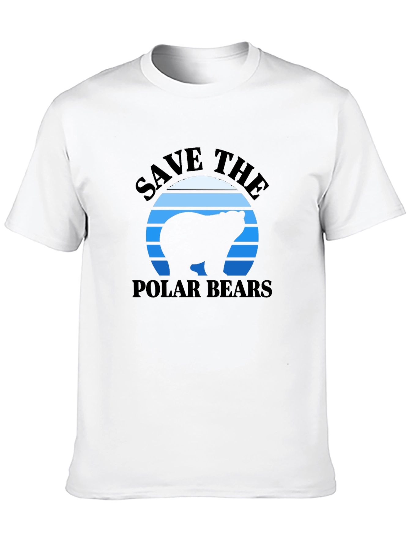 Black Save The Polar Bears Graphic Tee view 10